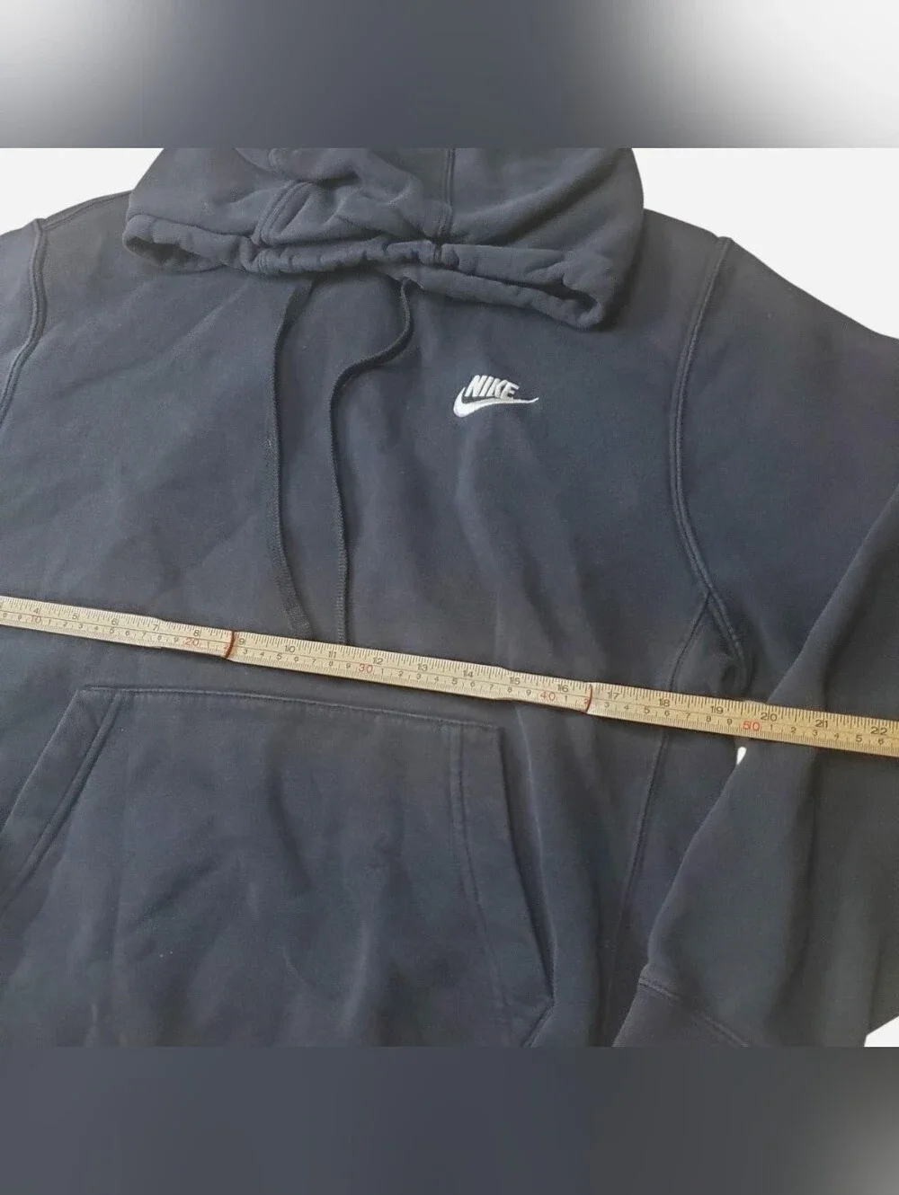 Vintage Nike Hoodie Mens Small Black Embroidered Swoosh Y2K Athleisure Running